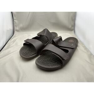 Kenkoh Men’s Serenity 2 Massage Dark Brown Sandals Slides Size US 14 EU 45